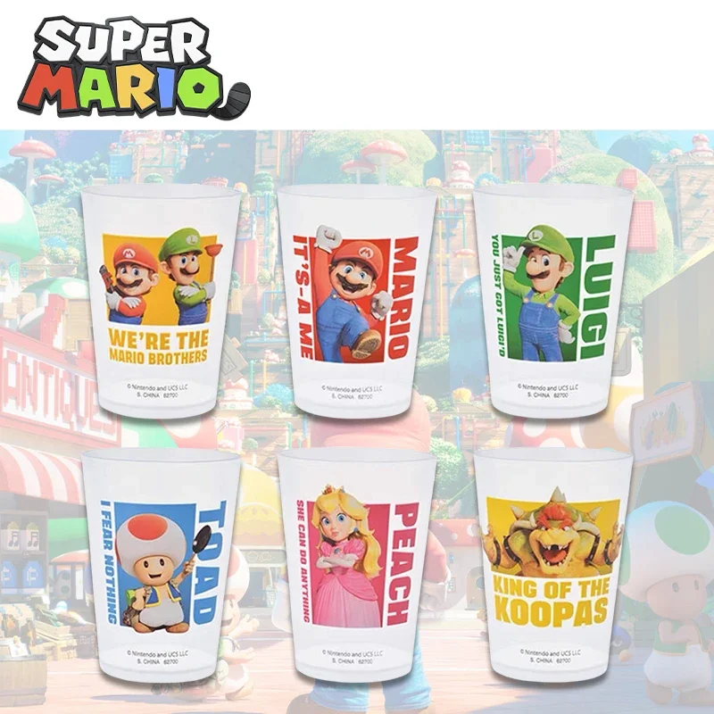 Super Mario Bros Movie Children Water Cup 350Ml Anime Figure Luigi Toad Bowser Tazza Da Caffè Succo Di Latte Bicchieri Tazze Regalo Per Bambini