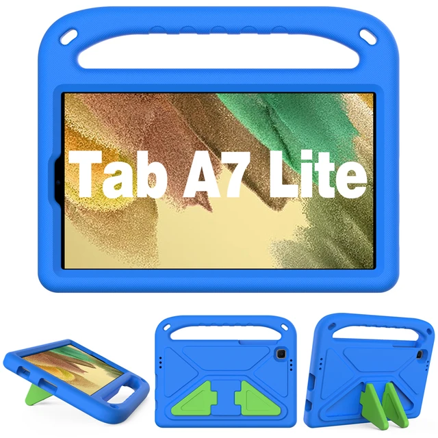For Samsung Galaxy Tab A7 Lite Case EVA Tablet Stand Cover Case for Galaxy Tab A7 Lite SM-T220 SM-T225  8.7 inch  Kids Case BLUE
