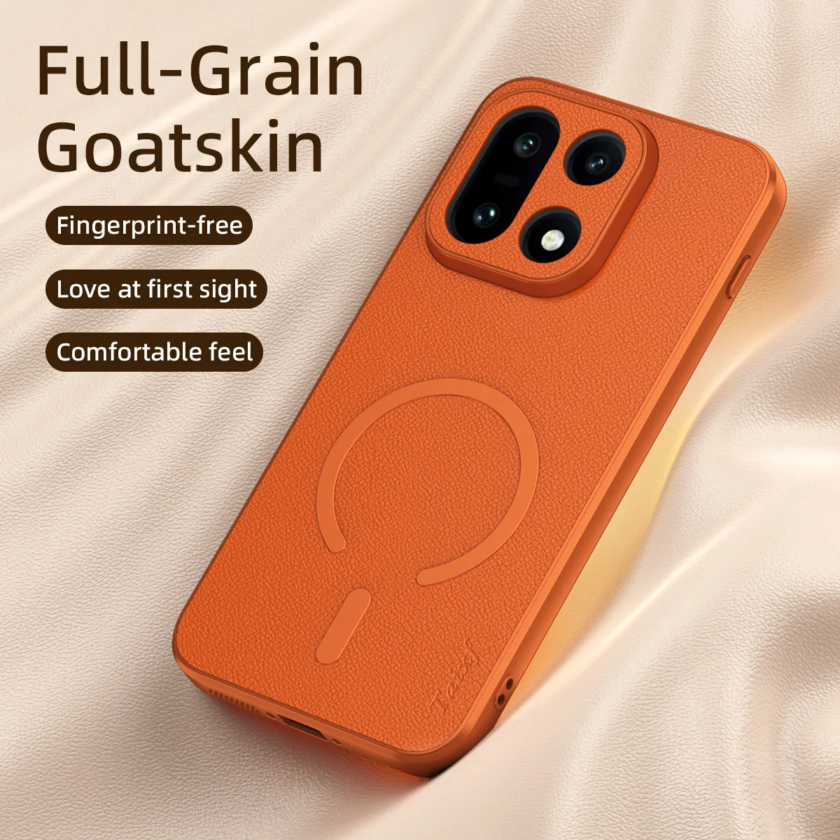 Electroplated Leather Texture Magnetic Phone Case - Anti-Fingerprint & Anti-Oxidation Protection