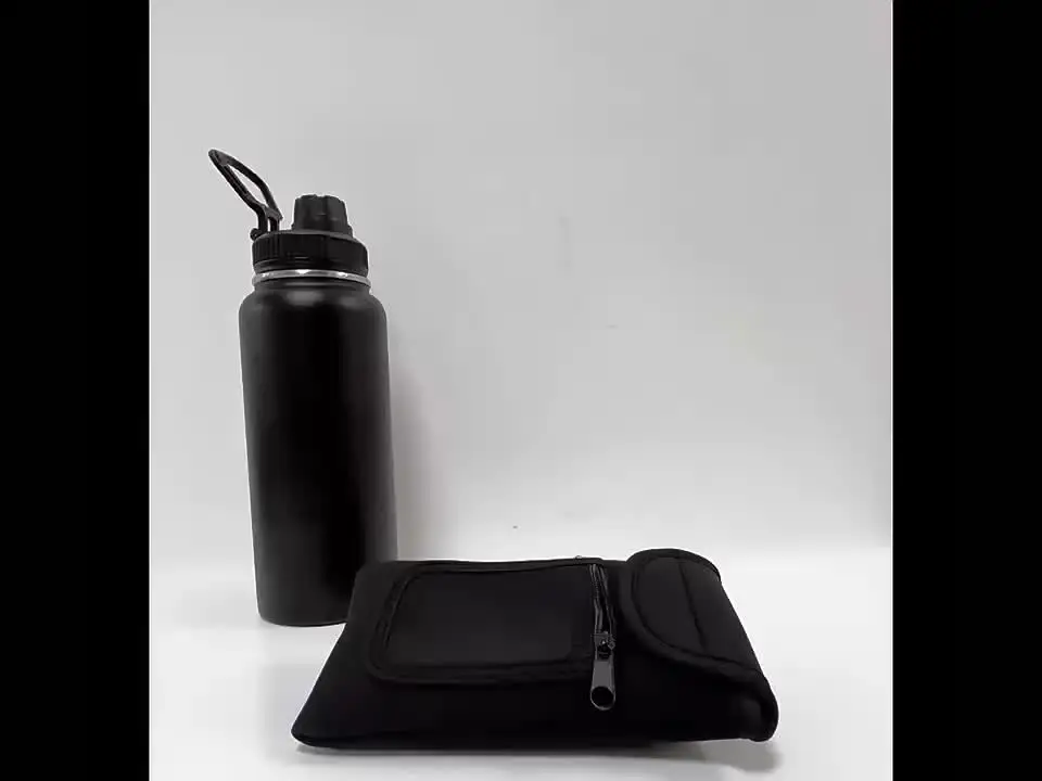 Magnetic Gym Bag With Phone Pockets - Eco-Friendly Sports & Travel Water Bottle Holder (Black)