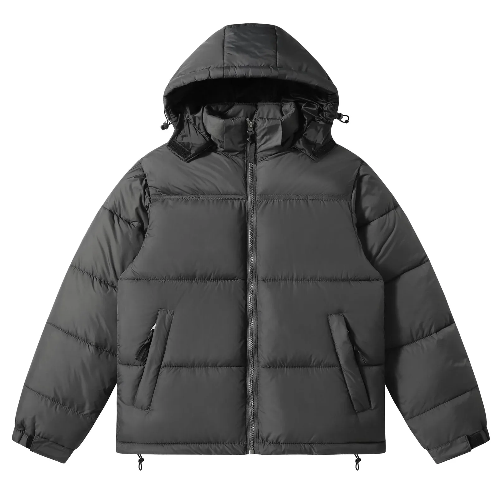 Winter Down Jackets For Men Cotton Padded Autumn Winter Outwear Windproof Trend Solid Color Thick Warm Hooded Coat Doudoune Hom