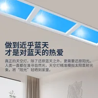 Ultra-Thin Smart Sky LED Ceiling Lamp,PC&Aluminum Artificial Sun Blue Sky Light for Kitchen Bathroom,Simulated Daylight Lighting 4