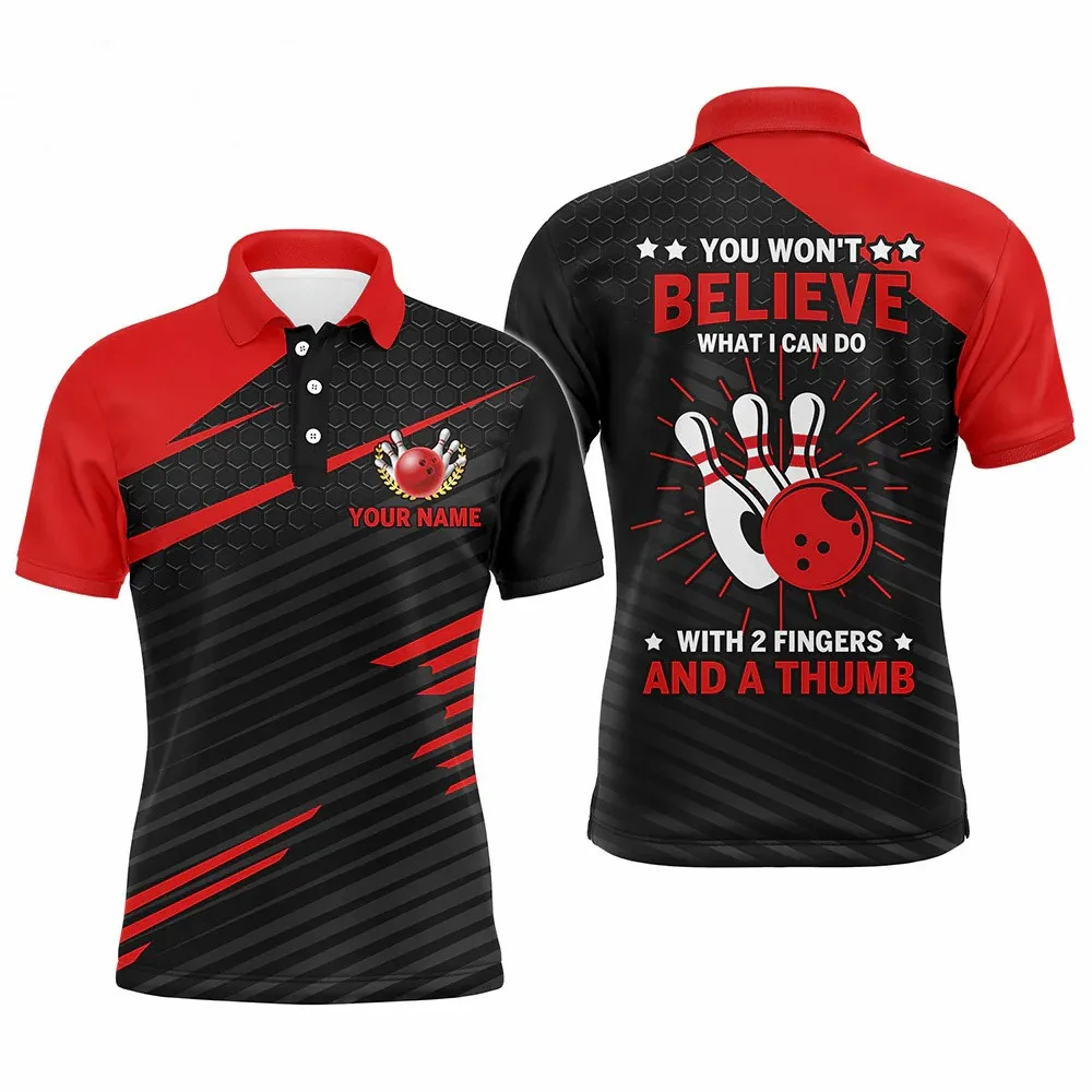 Bowling Sports Polo T Shirt For Men Fashion Name Team Clothing Casual Lapel Loose Short Sleeve Tops Ladies Golf Wear Tees casual short sleeved shirt short sleeved shirt