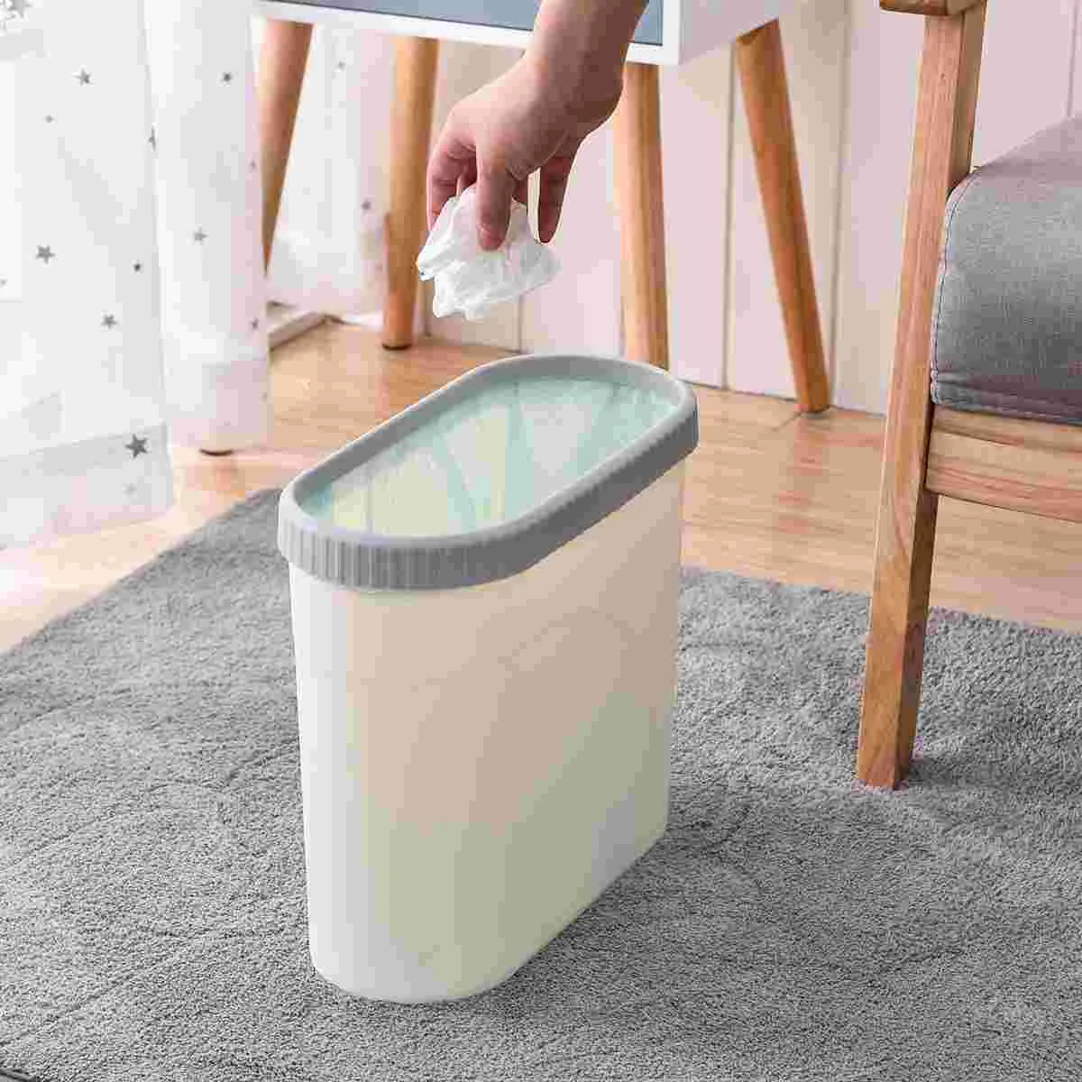 

Waste Bin Rubbish Organizer Trash Can with Lid Garbage Container Dustbin Nordic Wastebasket