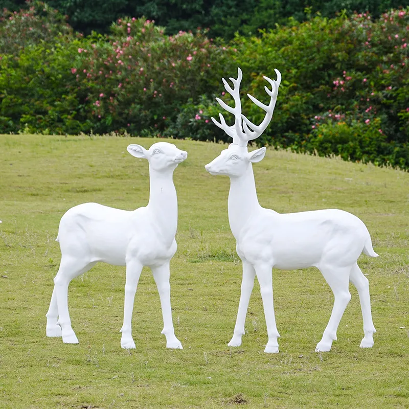 

Resin glass reinforced plastic deer sculpture simulation animal decoration wedding gift practical hotel