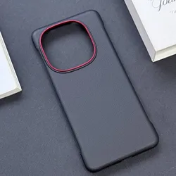 Frameless Ultra Slim Leather Texture Luxury Magnetic Hard PC Back Case for Vivo iQOO 15 (Black Magnetic)