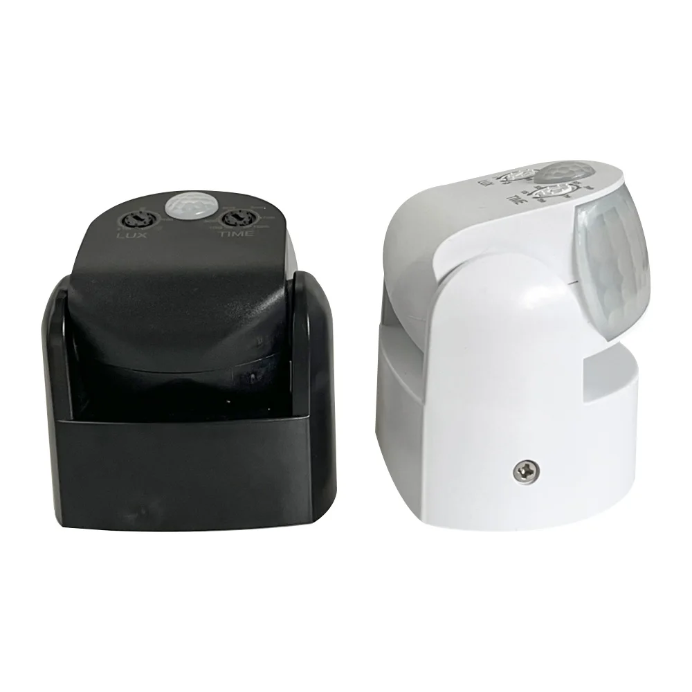 Dual-Head Outdoor Infrared Motion Sensor Light Switch, Waterproof, 220V-240V, 180° Detection Angle
