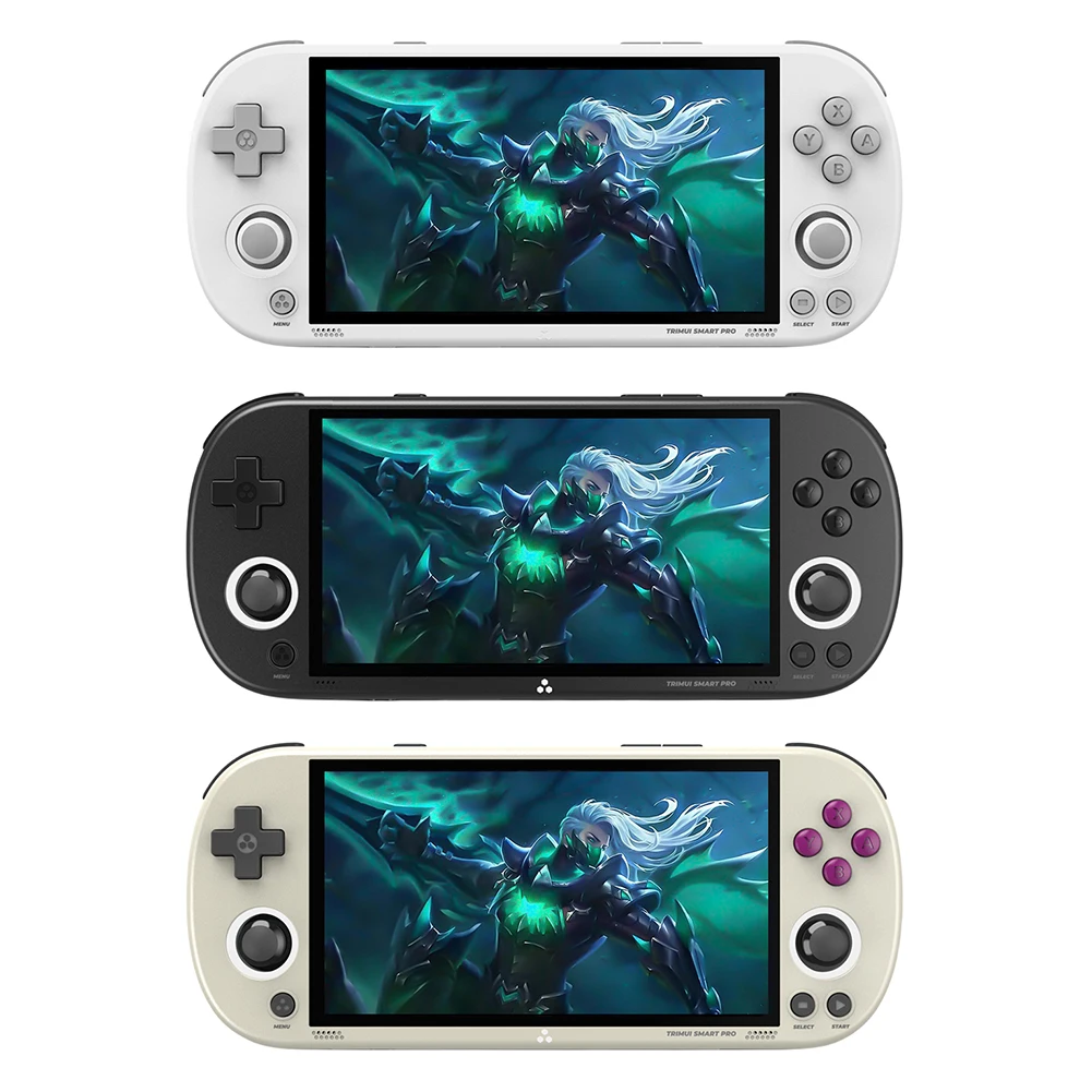 포켓 게임 콘솔 레트로 휴대용 게임 콘솔, 리눅스 RGB 더블 조이스틱, 어린이 선물, 5000mAh, 4.96 인치 화면