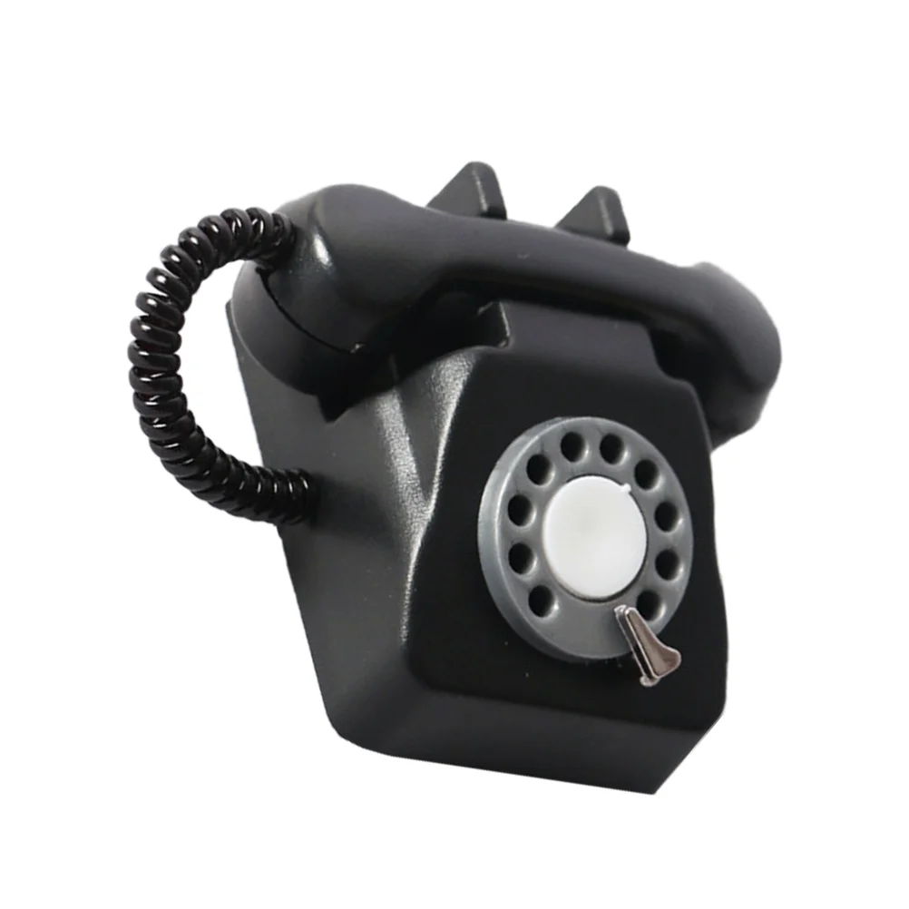 

Mini Phone Retro Desk Toy Miniature Telephone House Figurine Plastic Fake Ornament