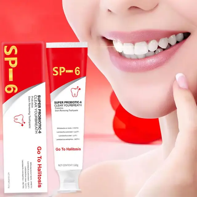 SP-6 Probiotic Toothpaste Brightening Stain Remover Sp-6 Probiotic Toothpaste Breath Freshing Whitening Toothpaste 1/3/5/10pcs 2