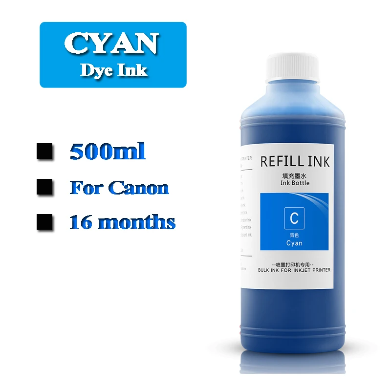 500ml PFI-107 102 104 pigment & Dye ink For Canon IPF 500 700 710 650 655 750 755 600 610 760 765 670 680 685 770 780 printer dye ink kit,ink refill kit,dye ink refill,inkjet printer ink,ink cartridge refill kit,ink refill