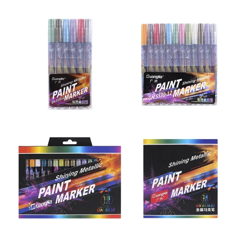 Metallic Marker Paint Pen for Art Paint Marker for Paper, Drawing, Highlight