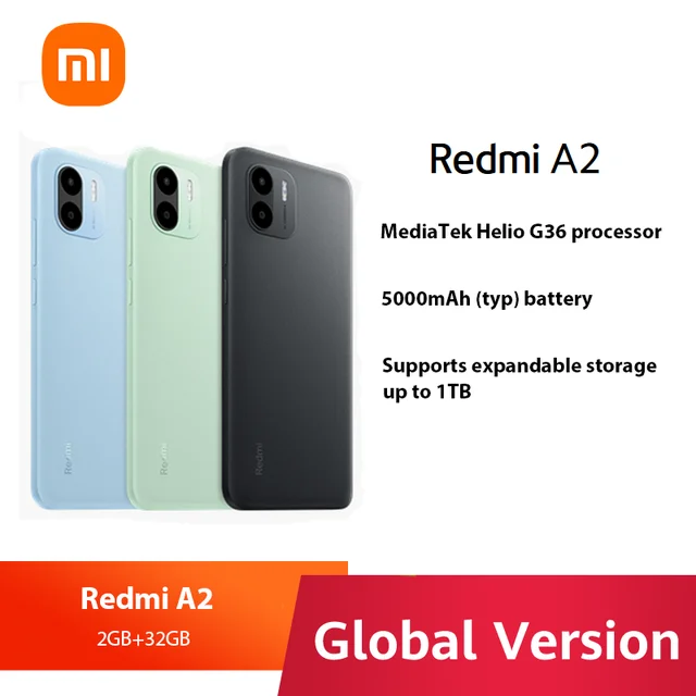 Xiaomi-smartphone Redmi A2, versión Global, 32GB, MediaTek, Helio G36,  pantalla de 6,52 pulgadas, cámara de 8MP, 5000mAh - AliExpress