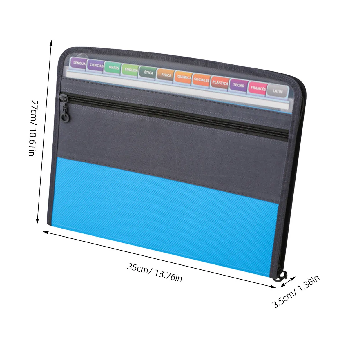 휴대용 13단 A4 파일 폴더 확장형 포켓 아코디언 문서 정리함 (사무실, 학교, 가정용 영수증, 청구서 보관)