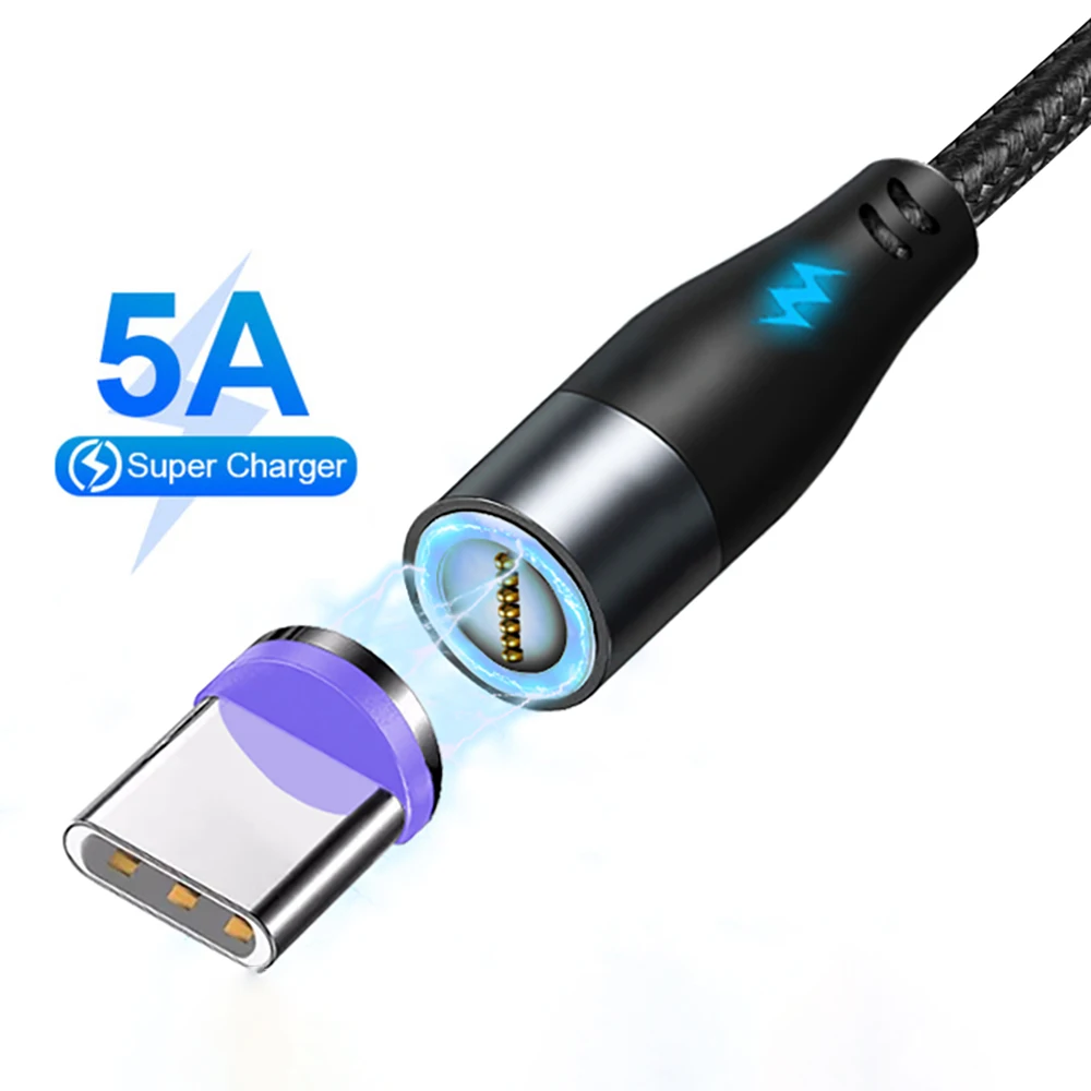 5A Micro USB Magnetic Cable Type c Fast Charging Wire For Samsung S21 S22 Ultra Huawei Xiaomi Redmi Android Charger Cord |