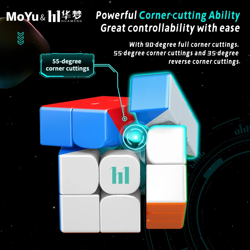 MOYU Huameng YS3M-Cube Magique Magnétique, Noyau de Boule Maglev 3x3, Jouet de Puzzle de Vitesse Professionnel 3x3x3