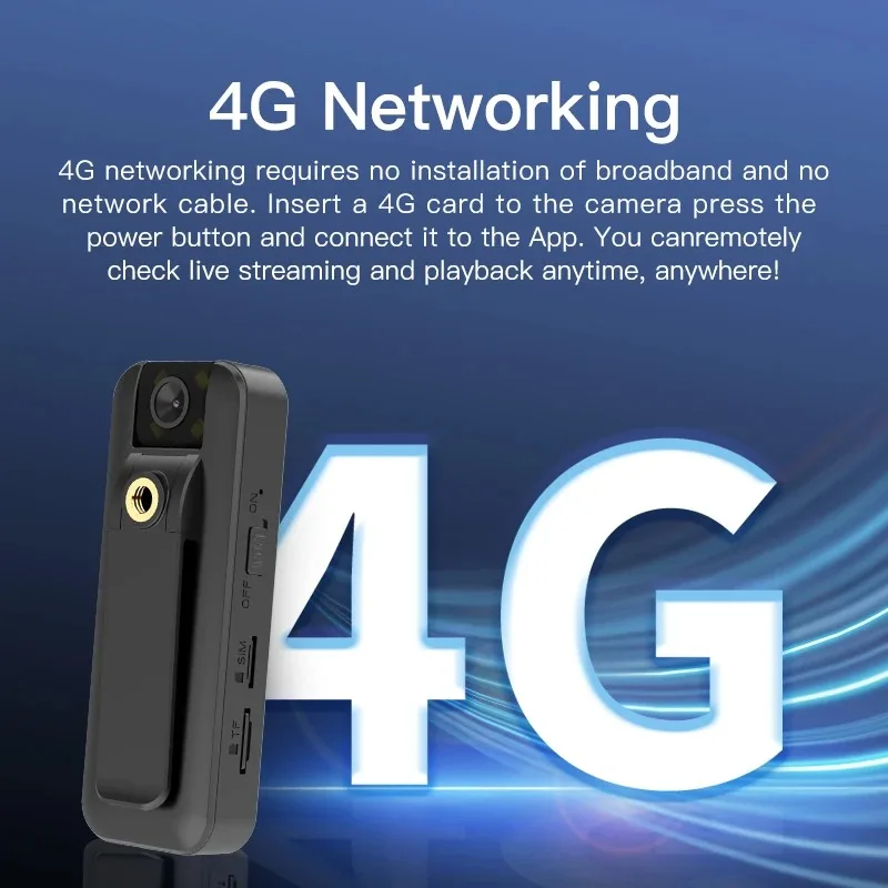 Securexpert 4G Mini telecamera wireless 4K UHD Telefono portatile Videoregistratore remoto Batteria a bassa potenza Cam Videocamera DV per visione notturna - immagine 4