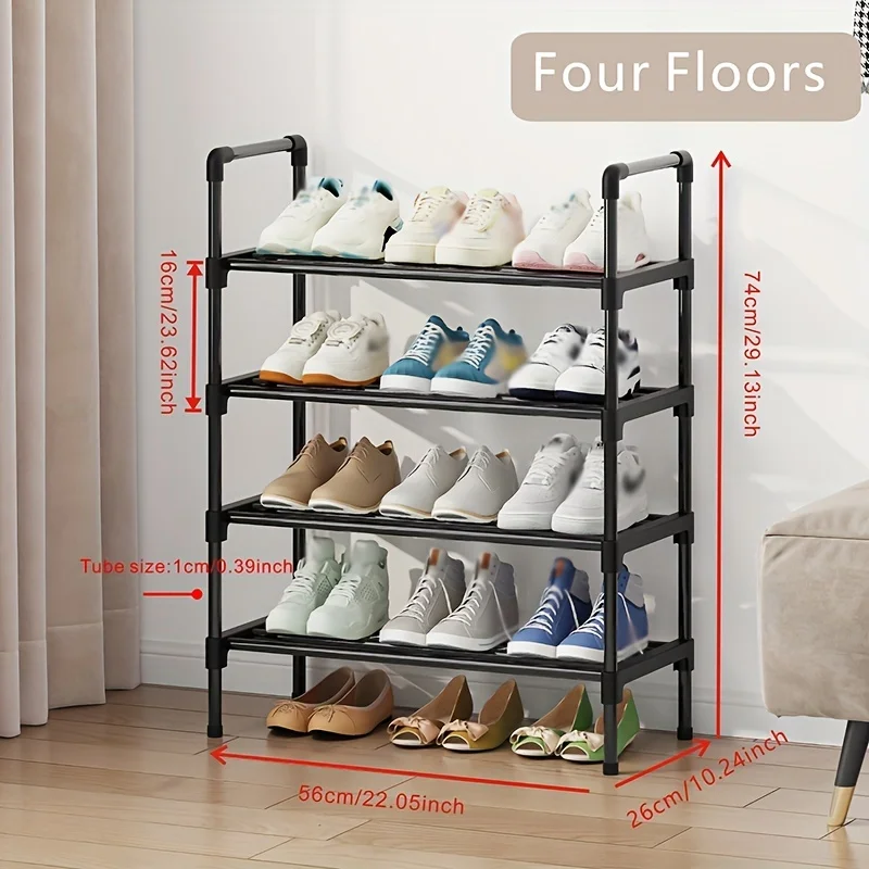 Multi-Tier Stackable Metal Shoe Rack 5
