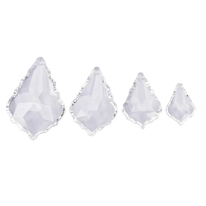 Clear Chandelier Glass Crystals Lamp Prisms Parts Hanging Drops Pendants 1pc 38mm/50mm/63mm/76mm decor