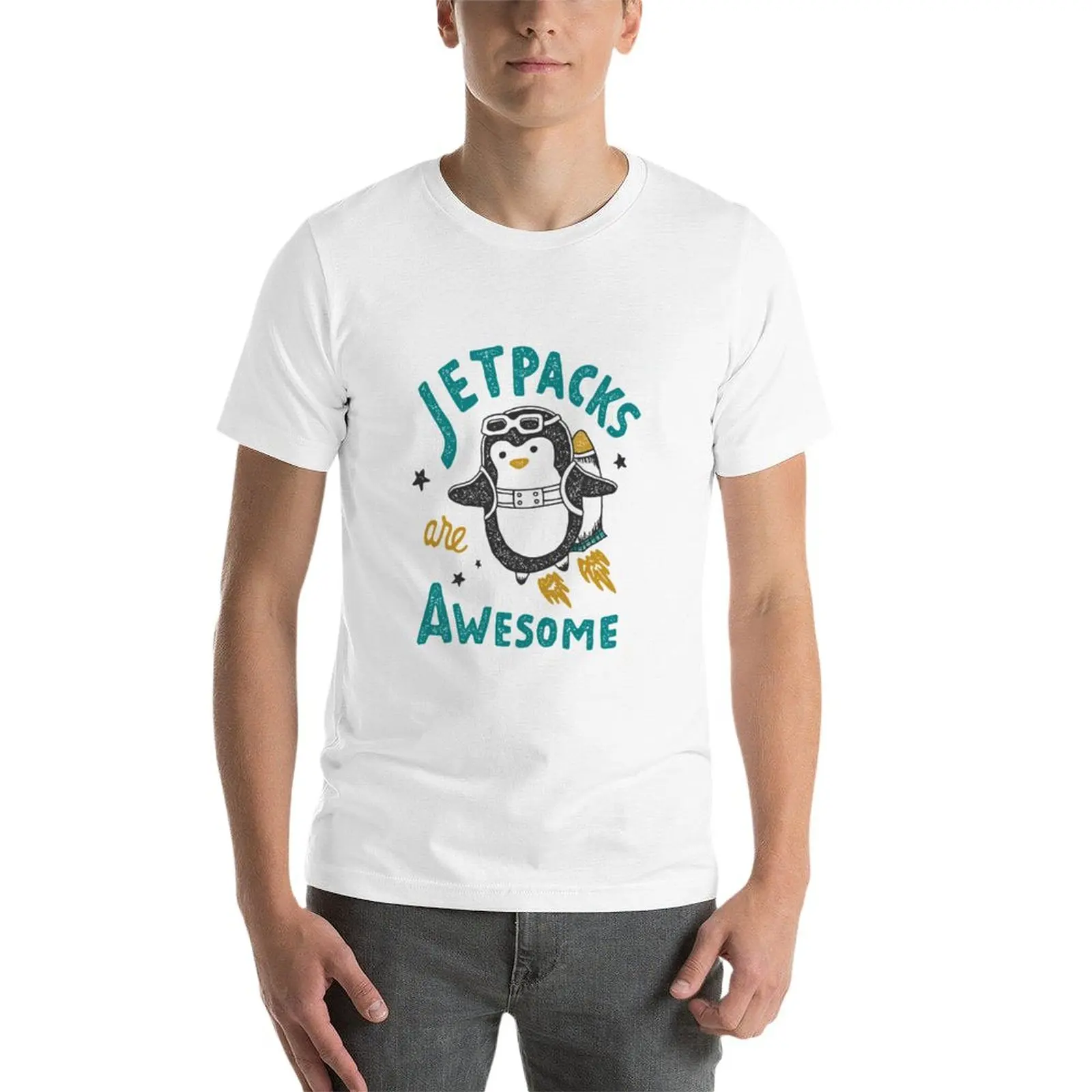 New Jetpacks are Awesome T-Shirt t shirt man Anime t-shirt fitted t shirts for men