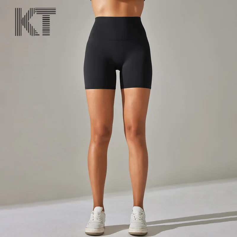 

Yoga Shorts Seamless Tight High Waisted Buttocks Lifted Solid Color Elastic Quick Drying Sports Running Fitness Leggings Women