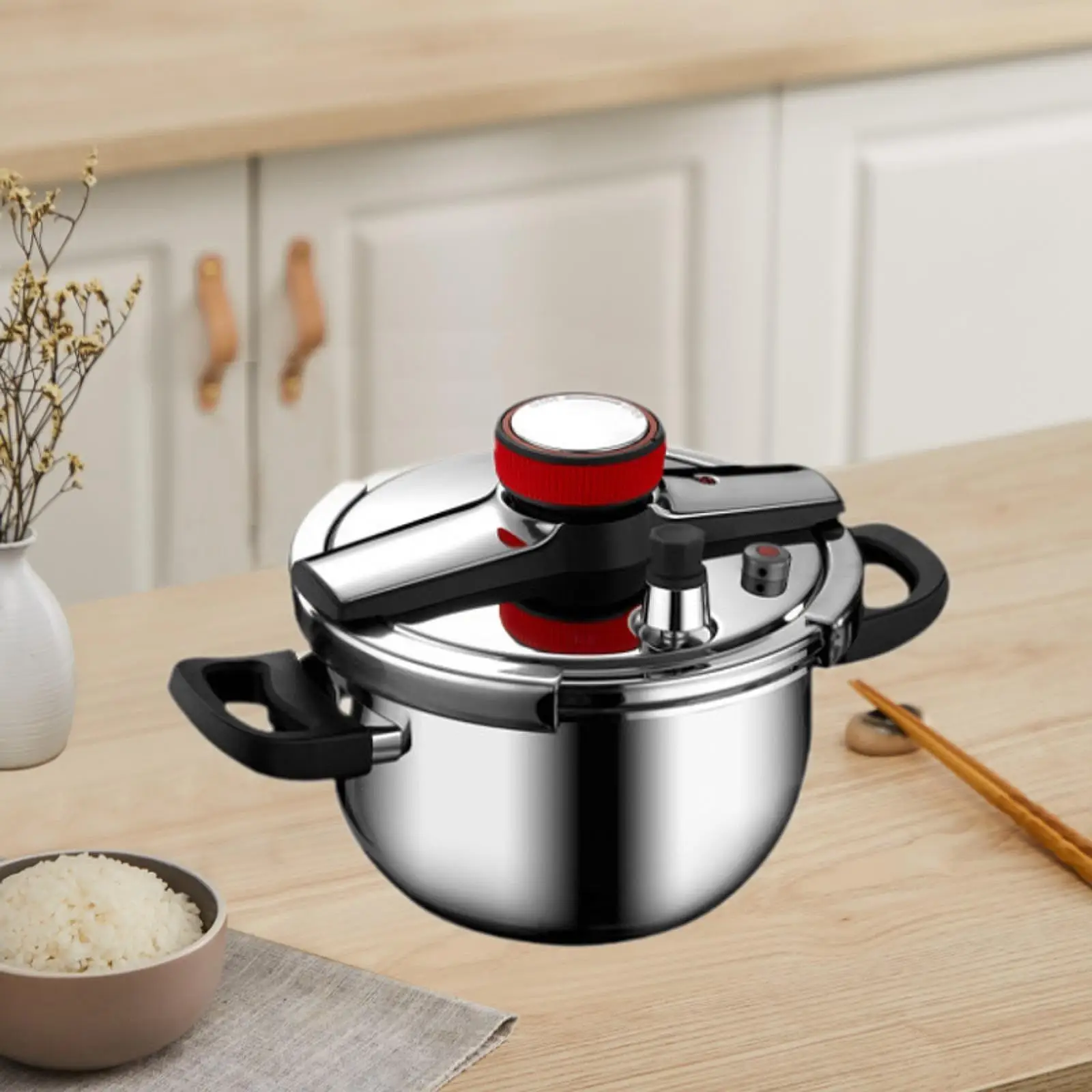 Stainless Steel Pressure Cooker Sturdy Portable for Home Kitchen Commercial Stainless Steel Pressure Cooker Sturdy Portable for Home Kitchen Commercial