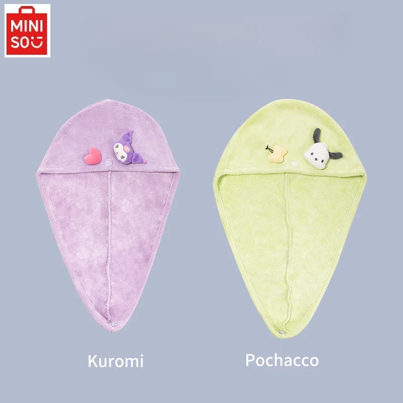 

Милая мультяшная стереоскопическая шапочка MINISO Sanrio для сушки волос поглощающая воду быстросохнущее полотенце Милая вещь для девочек