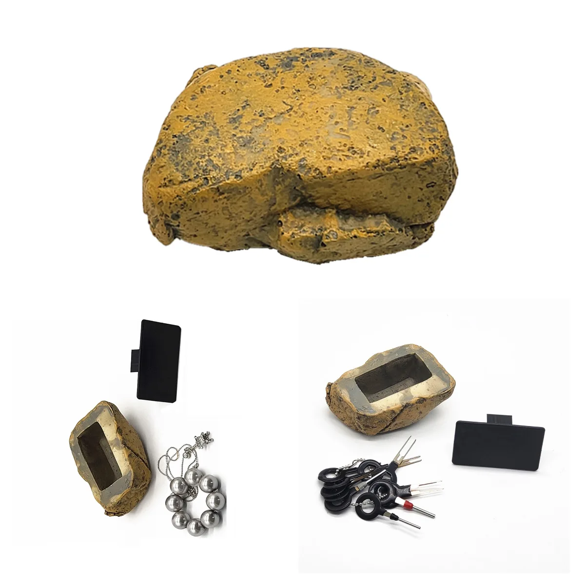 Creative Resin Craft High Simulation Stone Keys' Box Outdoor Garden Key Hidden Safety Storage Box Garden Decoration 4