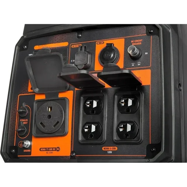 4800-Watt Portable Inverter Generator Produces Clean Power Prevent Damage Sensitive Electronics Ultra-efficient 1.9-gallon Tank 3
