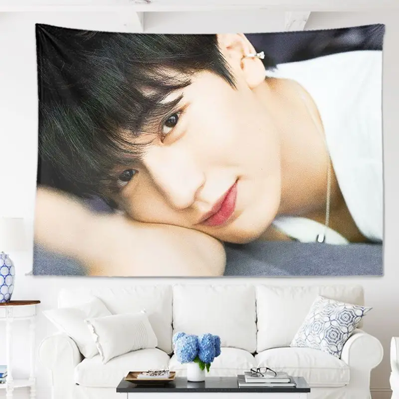 Zhang Linghe Poster Background Cloth Surrounding Fans Responding To Aid Hanging Cloth Room Bedroom Bedside Decorative Wall