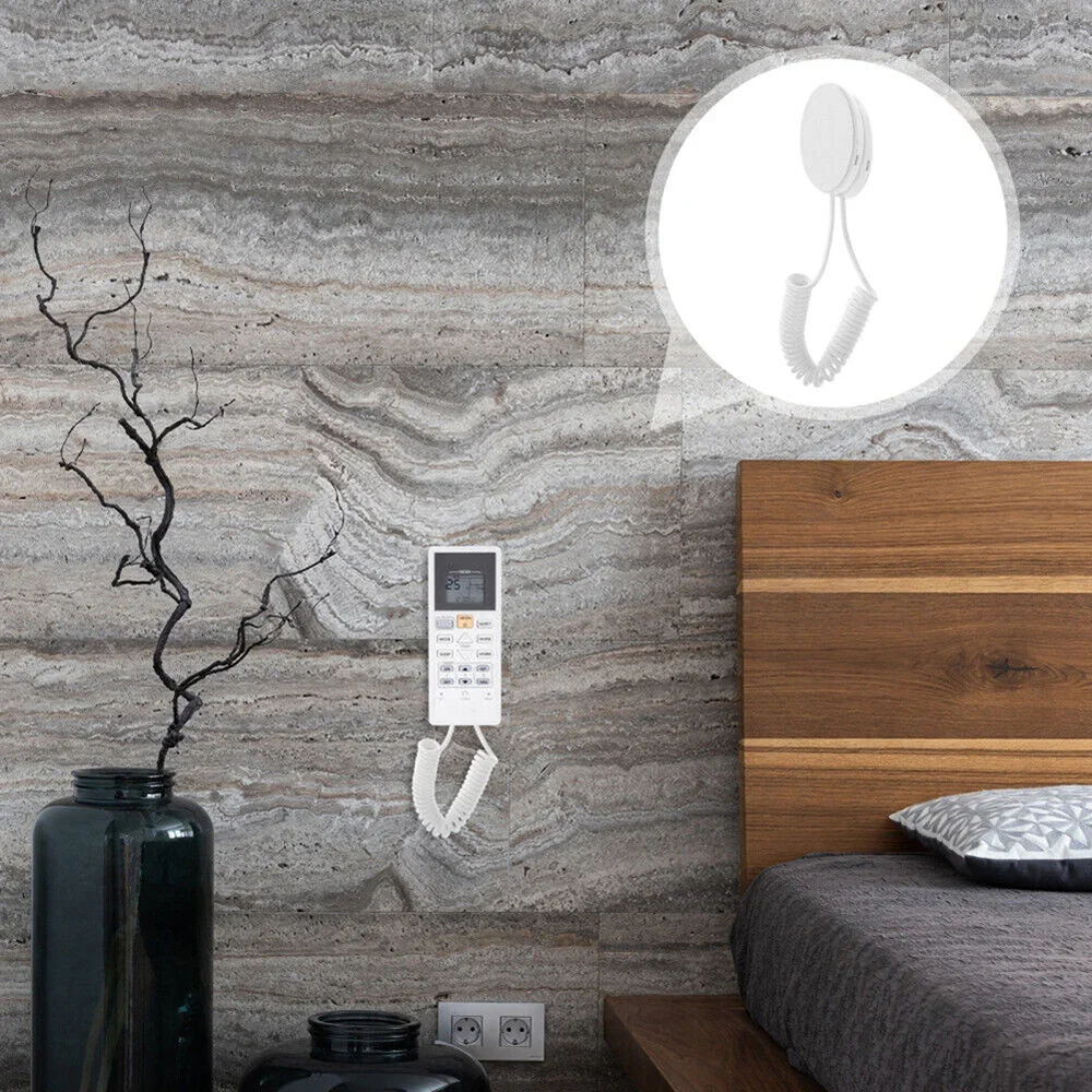 Strong Magnetic Anti-Lost Remote Holder Wall Mount Retractable Spring Cord Lock For TV/Smart Box/Gaming Controller Device