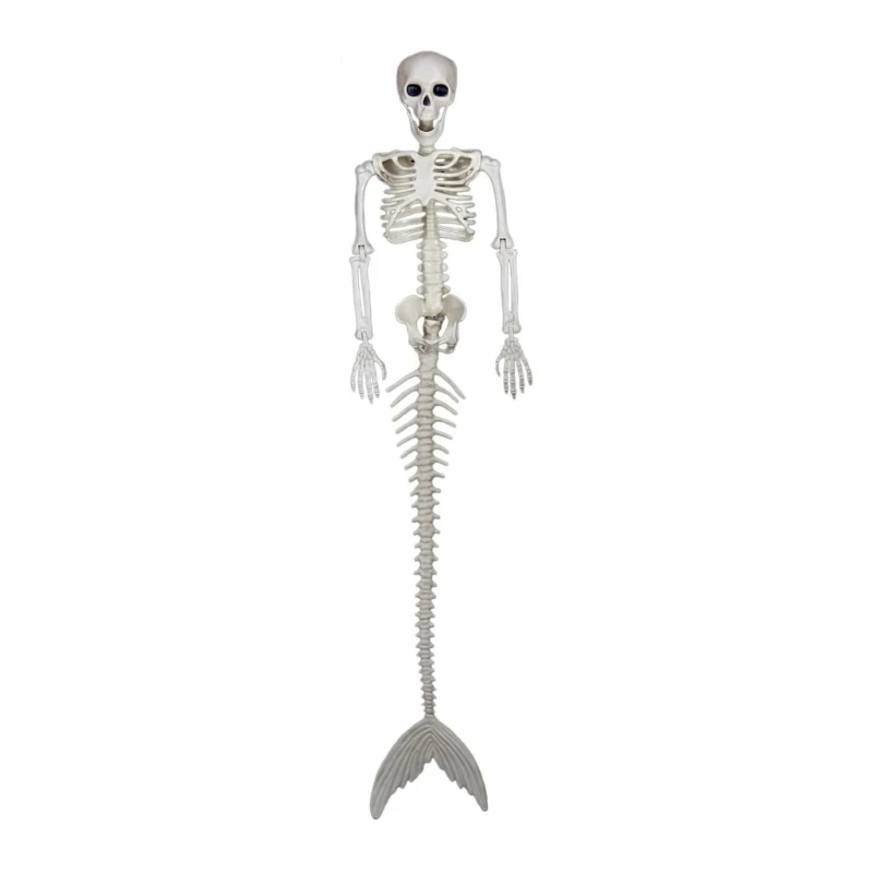 

Halloween Skeleton Fishwomen Decor Poseable Arm & Tail, for Haunted Ship Displays Moveable Joints,Halloween Ornaments