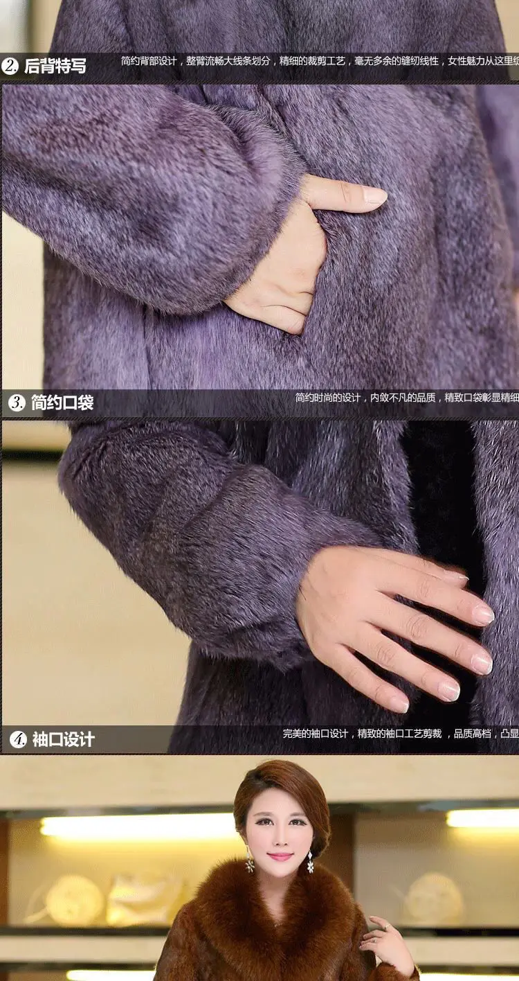 Top Quality M-6XL Oversize Jacket Chic and Elegant Women Fuax Fur Coat Very Warm Windproof Faux Mink Fur Mom V-neck Outfit
