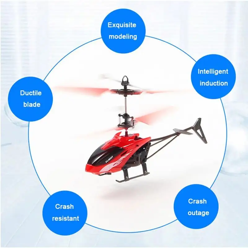 Novelty Kids Aircraft Toys Induction Hover Helicopter Toy High-Tech Hand-Controlled Drone Interactive Dual Wing Outdoor Gift 5