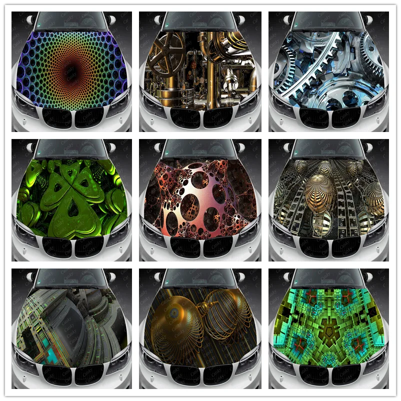 AbstractBeautifulStructureCarHoodVinylStickersWrapVinylFilm