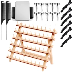 Braiding Hair Accessory Set with Stand, Combs, Clips, and Magnetic Wristband (Bianfa set - kaqi)