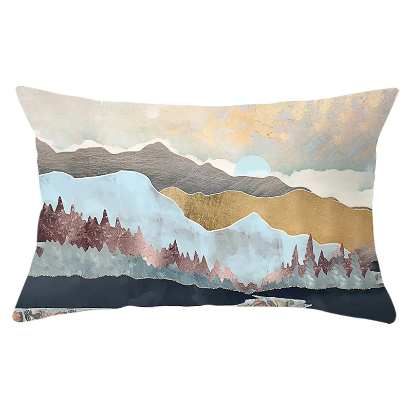 30x50cm Sun Mountain Landscape Pillowcase Decorative Sofa Cushion Case Bed Pillow Cover Home Decor Gift Car Cushion Cover 