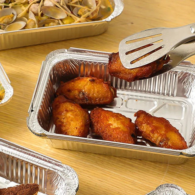 20Dbola Olajbiztos Levegő Sütő Ón Doboz Gőzölgő Kosár Eldobható Nem Tapadós Alumínium Fólia Papírdoboz Konyha Szerszám Bbq Tálca - Image 6