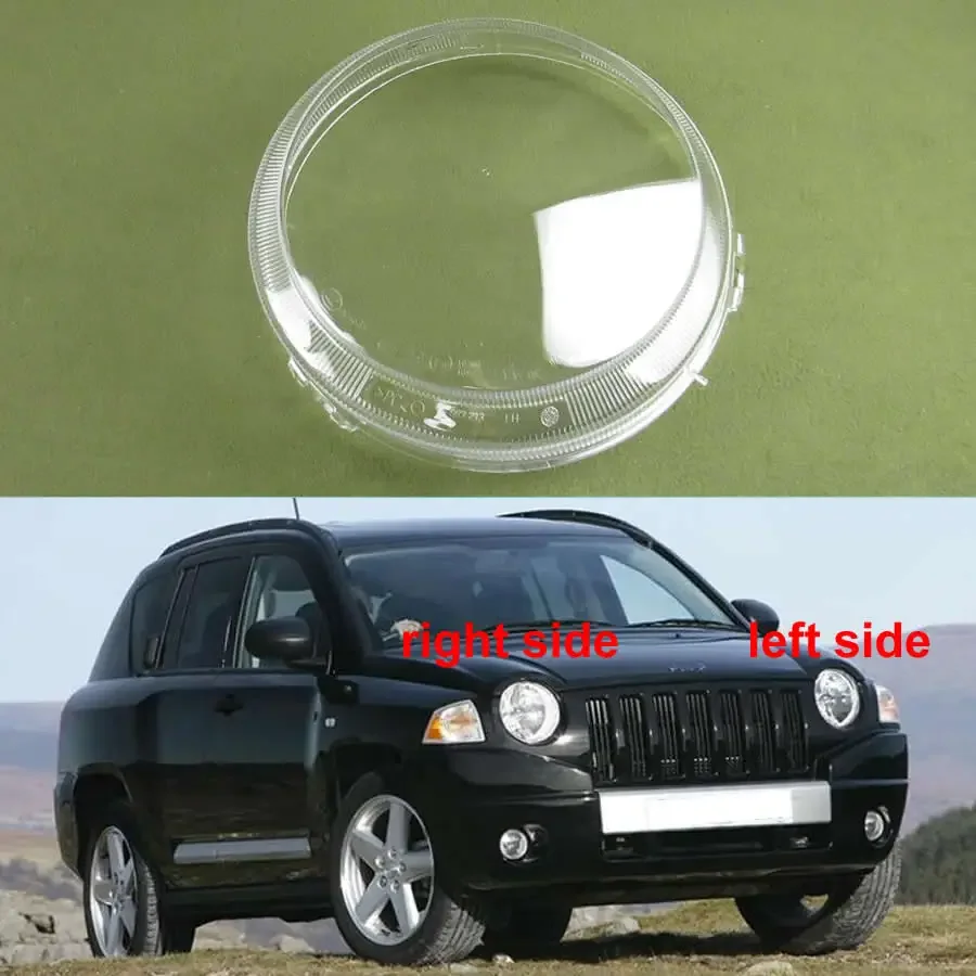 

For Jeep Compass 2007-2010 Car Accessories Headlight Lens Cover Headlamp Shell Lampshade Transparent Shade Mask Plexiglass