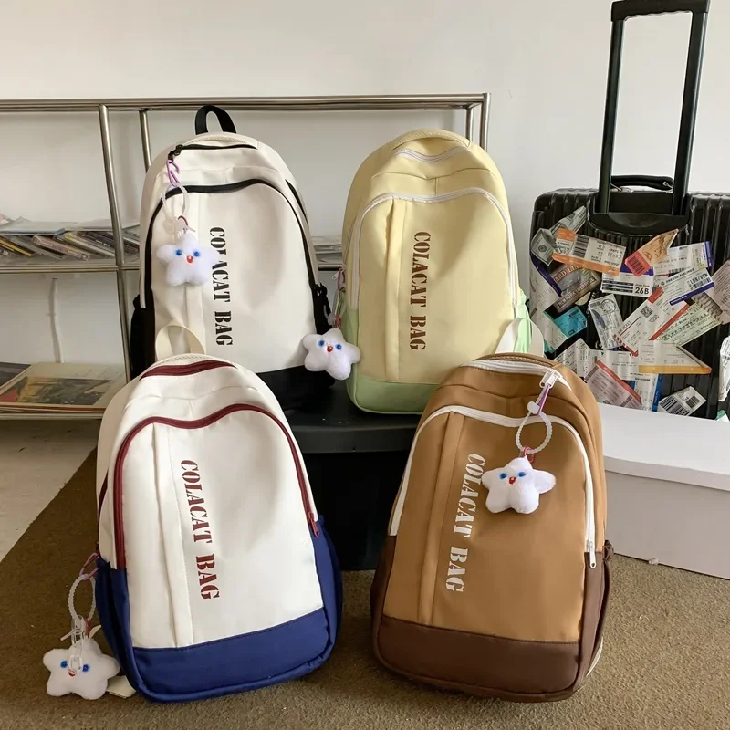 Cute Bags for Girls Backpacks for High School Popular Pink Blue Black Color Girls Sports Cartoon Backpack for Travel