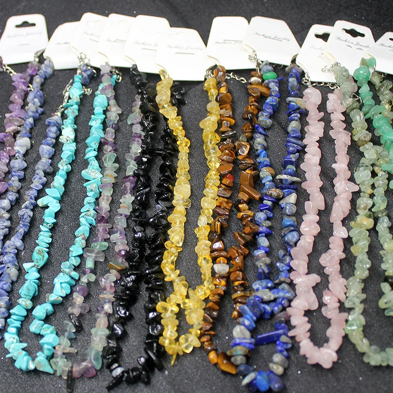 Jewellery Types Of Crystal Necklaces 10pcs Natural Raw Stone