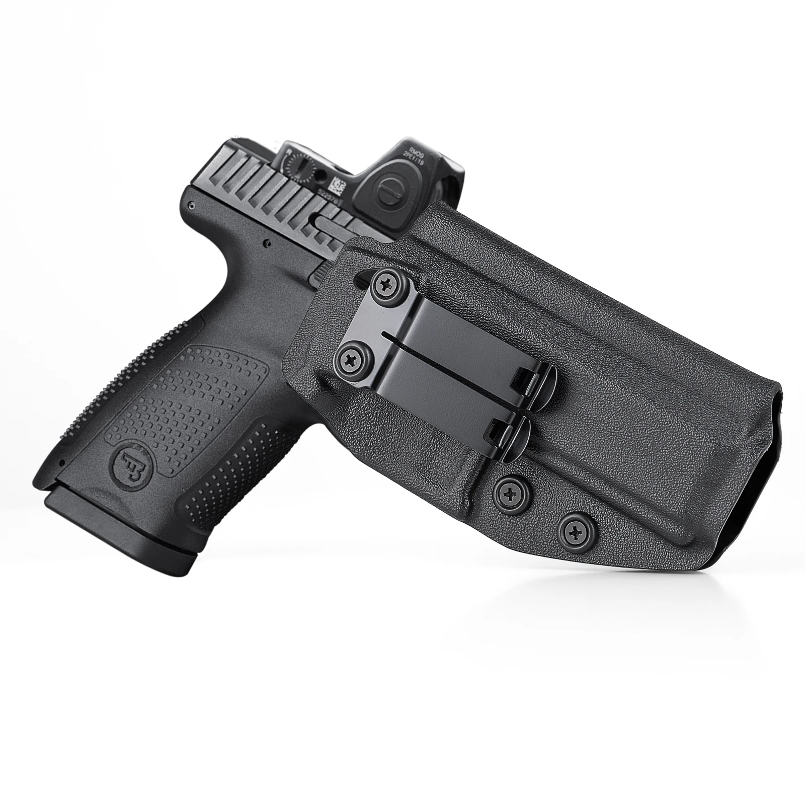 IWB Kydex Holster for CZ P10 S C F SC P10S P10C P10F P10SC Red Dot Optics Cut Appendix Inside The Waistband Concealed Carry pistol holster gun holster gun accessories