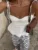 White Smocked Strappy Camisole Women's Sexy Sleeveless Ruffle Slim Bra Solid Color Streetwear Y2k Women's Tops Camisole