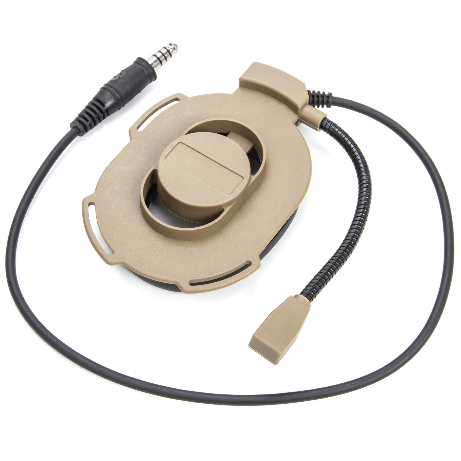 U94 PTT+7.1mm brown HD01 Tactical Bowman Elite II Radio Headset Earpiece Microphone for Baofeng Kenwood HYT TYT