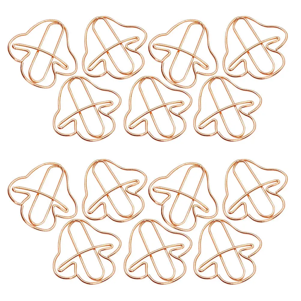 30Pcs 버섯 종이 클립 창의적이고 귀여운 작은 종이 클립 북마킹 노트 문서 사무실 학교 홈 장식