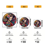 Pisces Cat Zodiac Wooden Jigsaw Animal Puzzles, Puzzle for adult and kids, Educational Building Blocks Game, , Shaped Board Game 2