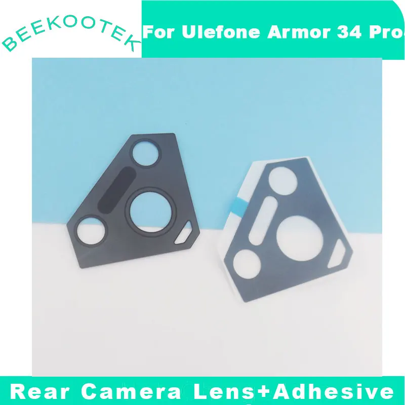 Objectif de caméra arrière d'origine Ulefone Armor 34 Pro, couvercle en verre avec adhésif pour téléphone intelligent Ulefone Armor 34 Pro