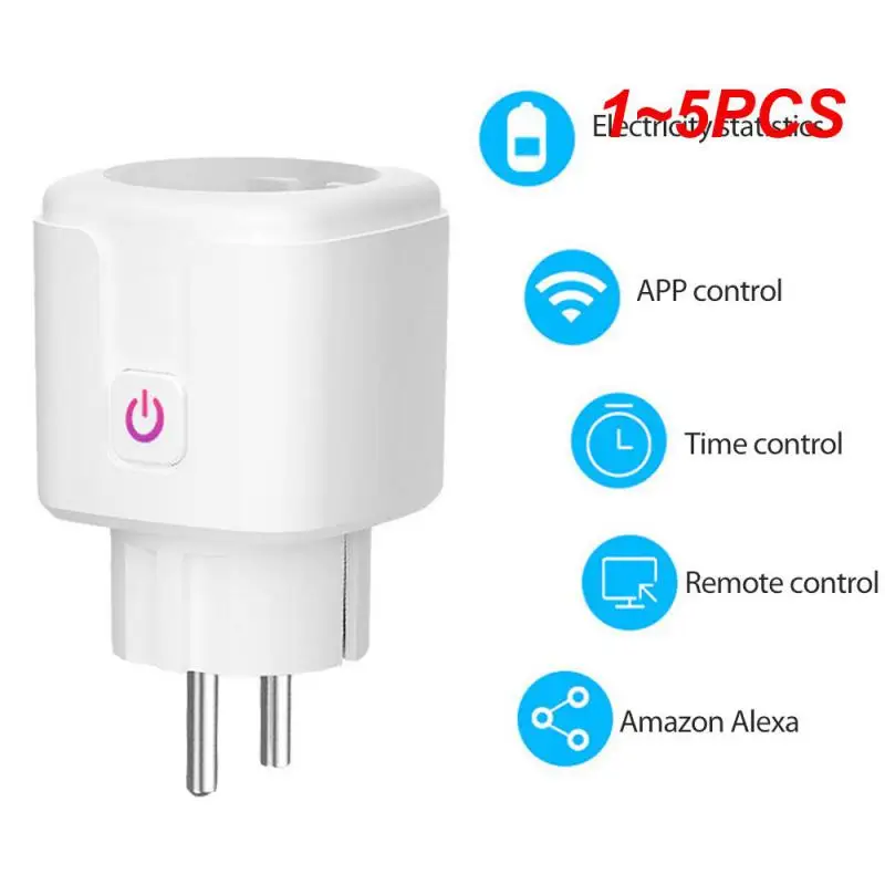 

1~5PCS Smart WiFi Plug Adaptor 16A Remote Voice Control Power Monitor Socket Outlet Timing Function work with Alexa Home