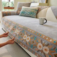 Modern And Simple Chenille Sofa Cushion Four Season Universal Bohemian Style Dustproof Anti Slip For Living Room Sofa Cushion 1
