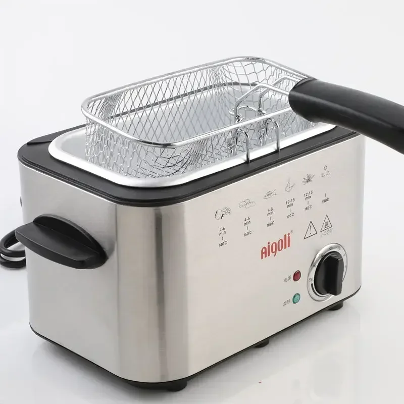 Upgraded style small electric fryer household fuel-efficient commercial multi-function electric fryer heating pot